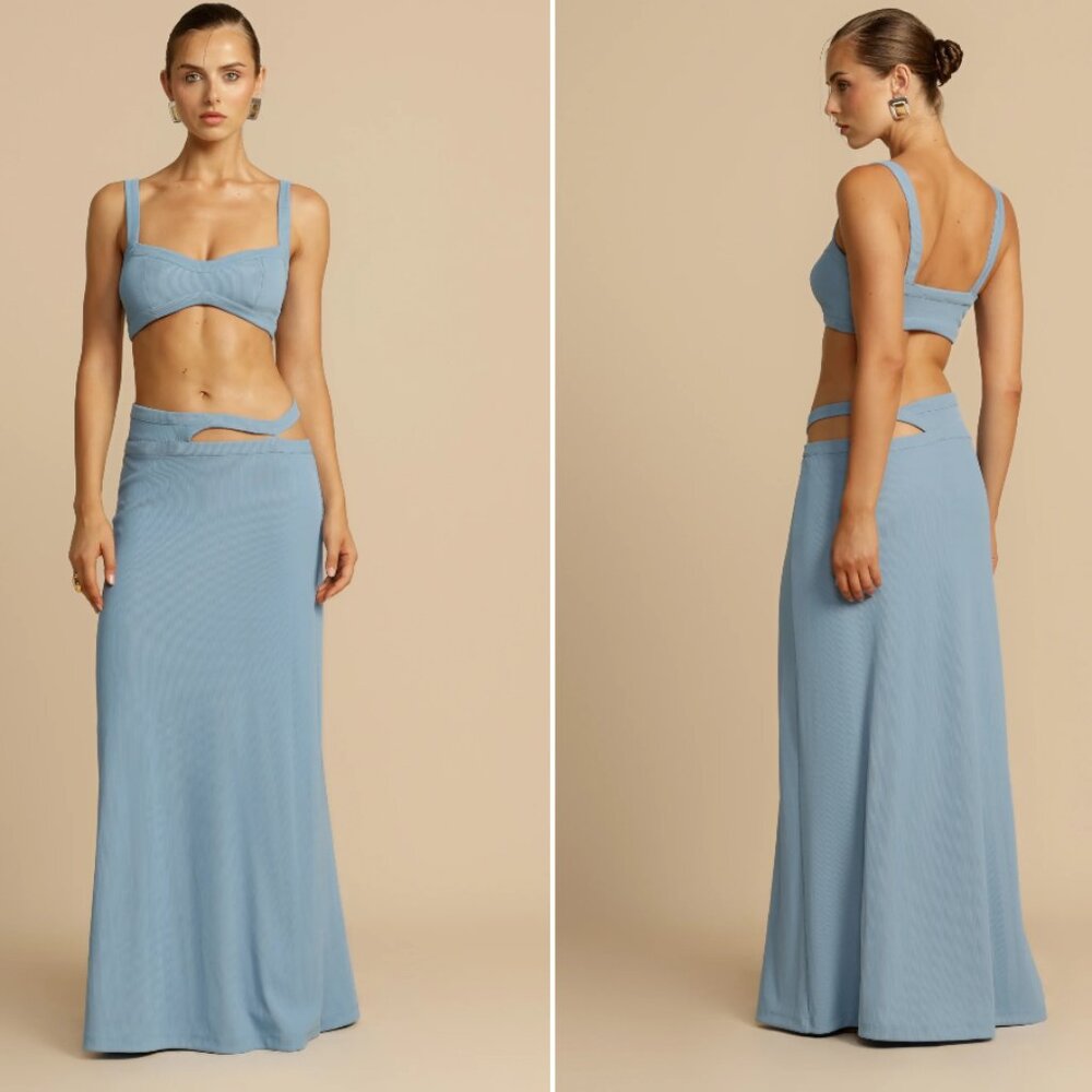 Arcina Ori Blake Maxi Skirt Set Sky BlueNWT